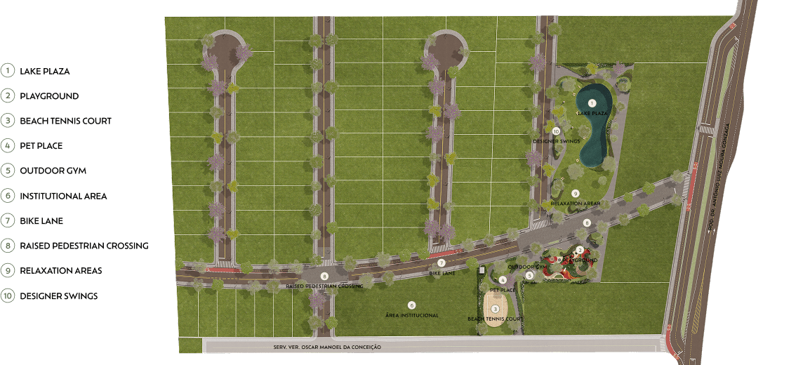 Image with the highlights of Reserva do Leste