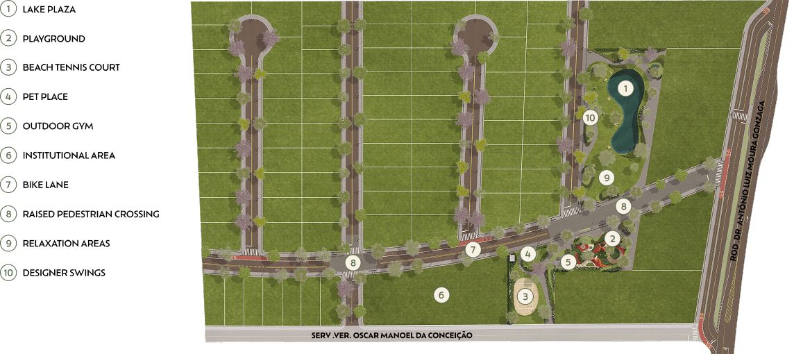 Image with the highlights of Reserva do Leste